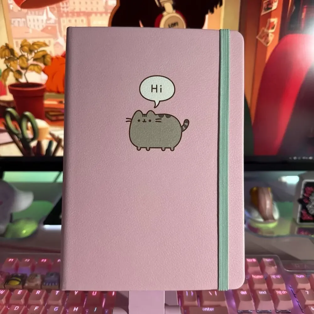 Pusheen Notebook Hi Pink Lined Journal Diary 160 Pages 2025 Casebound Elastic